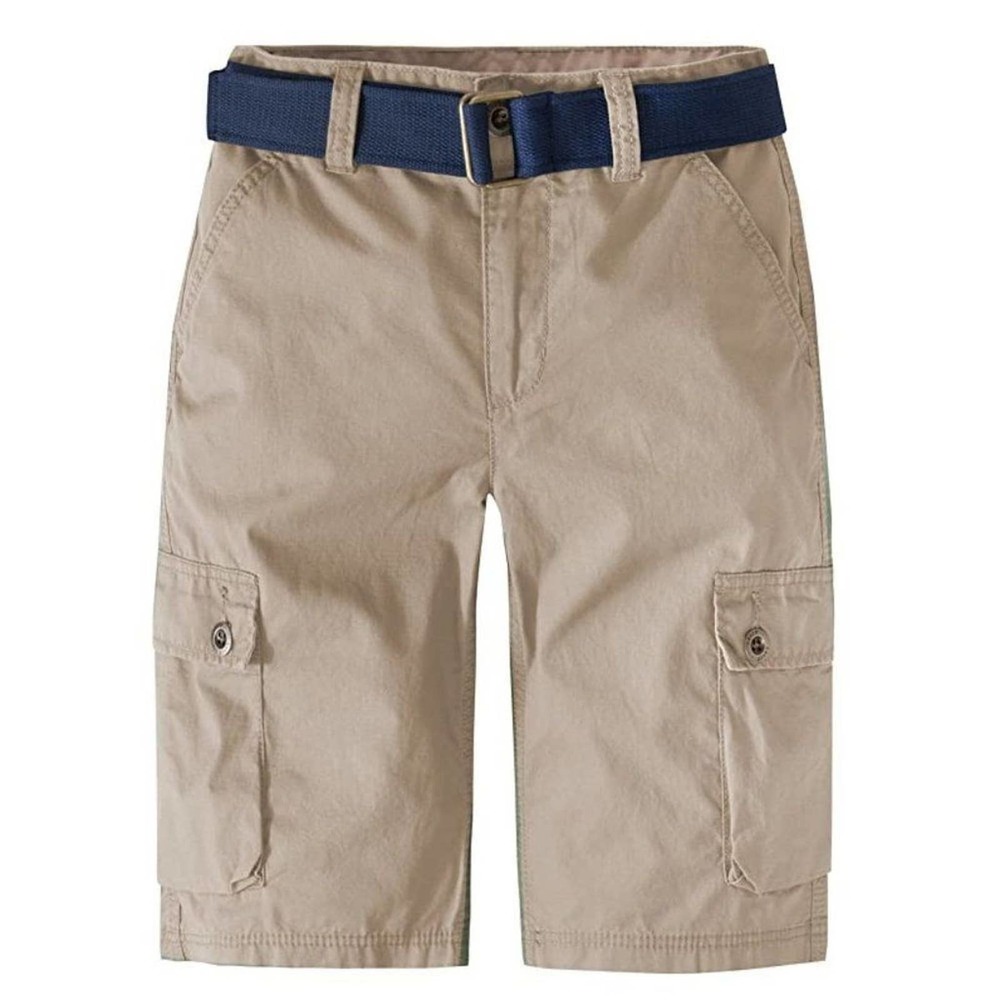 Levi's Boys Belted Cargo Shorts Khaki Kids 100% Cotton Size 4T, NEW